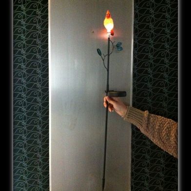 Special Bright Resin Red Bird Solar Light  